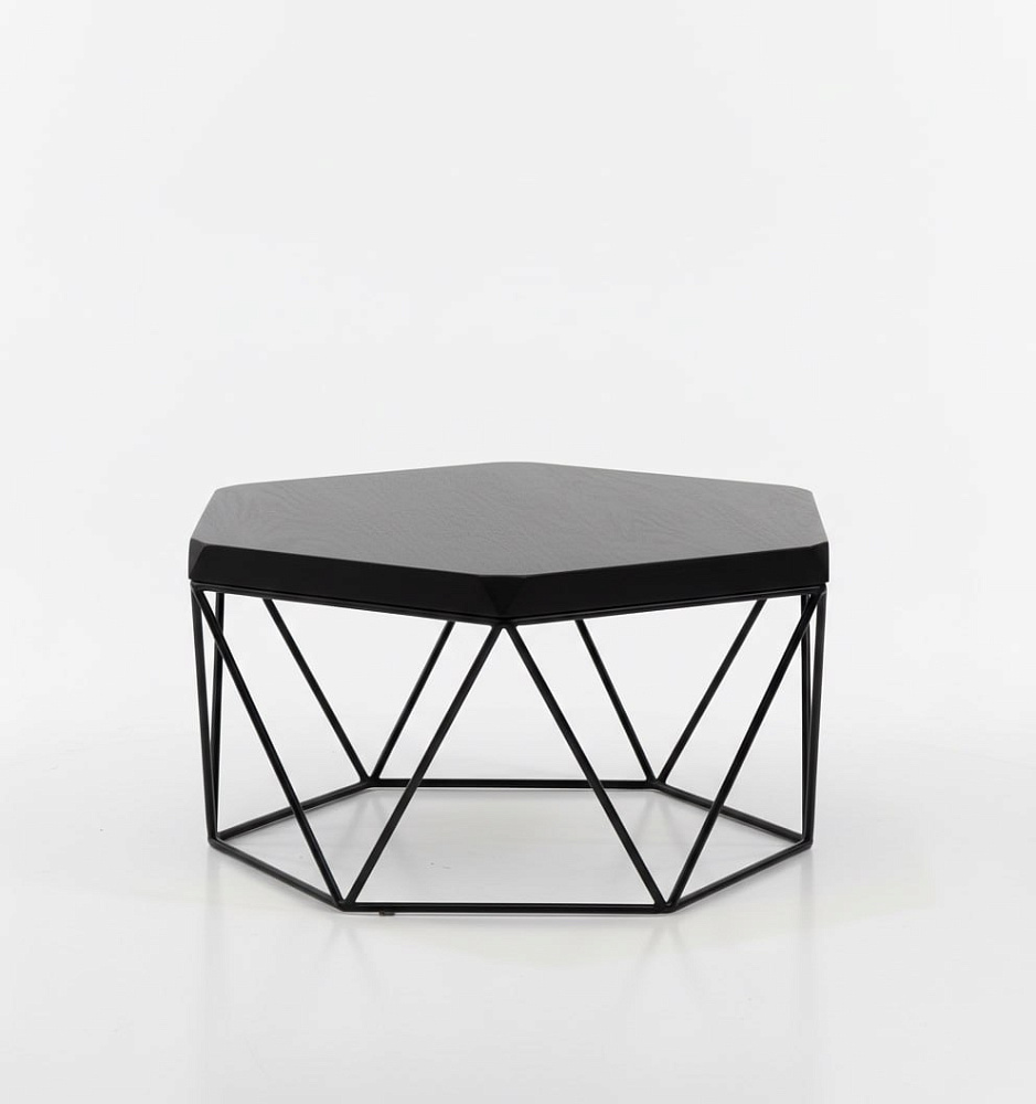 картинка В НАЛИЧИИ БУ журнальный стол Гексагон черный арт. 18780 от ARCHPOLE