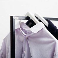 Рейл для одежды с полкой <минимализм А> фанера-винтажный белый от ARCHPOLE в Москве